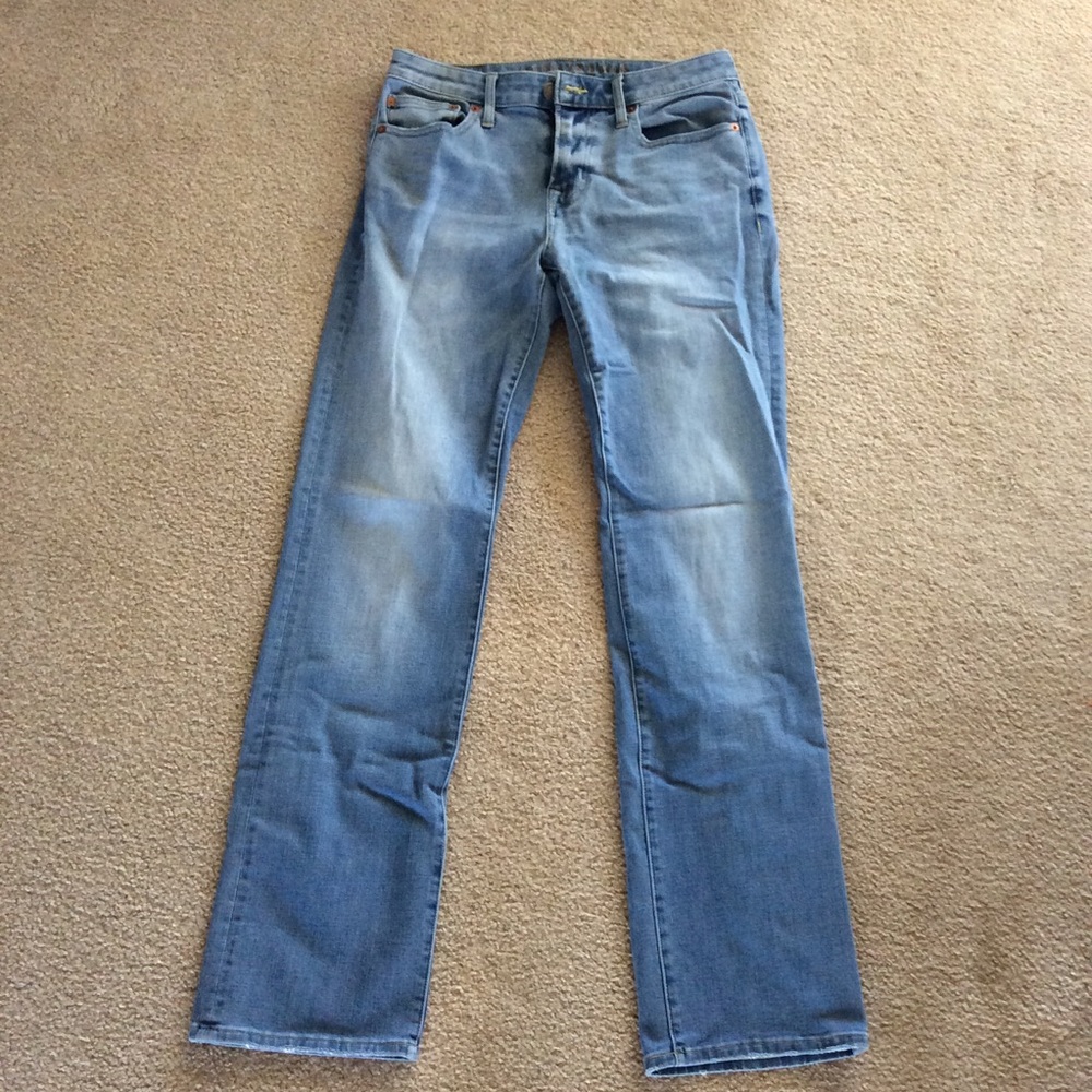 Men’s American eagle boot cut white fade jeans